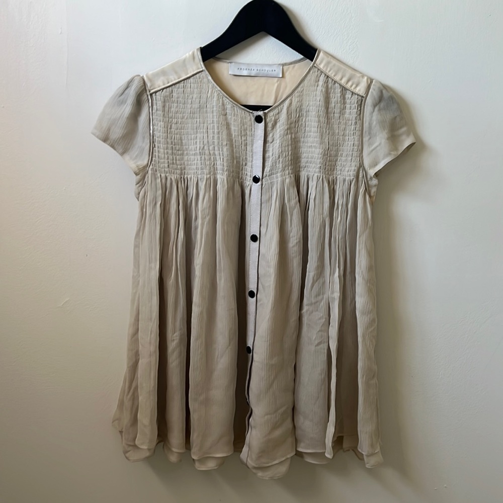 proenza schouler blouse cream beige blush